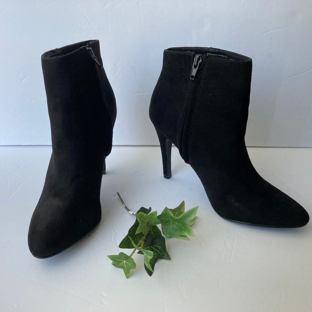 Madden Girl Saander Black Suede Stiletto Ankle Boot 8